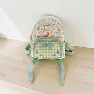 NWT Loungefly X Disney Winnie the Pooh Floral Gingham Mini Backpack